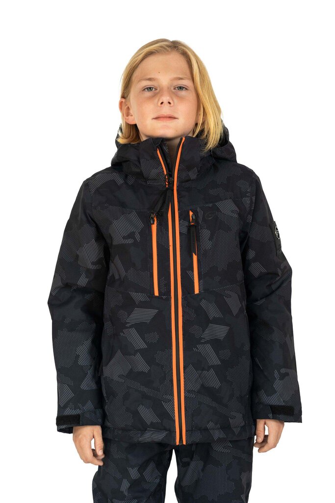 Five Seasons slidinėjimo striukė vaikams NENDAZ, juoda/kamuflažinė kaina ir informacija | Žiemos drabužiai vaikams | pigu.lt