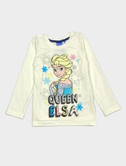 Palaidinė mergaitėms Frozen, balta kaina ir informacija | Marškinėliai mergaitėms | pigu.lt
