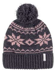 Icepeak žieminė kepurė vaikams HARBURG JR, pilka/rožinė kaina ir informacija | Žiemos drabužiai vaikams | pigu.lt
