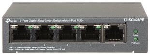 TP-Link SWITCH POE TL-SG105PE 4 PRIEVADŲ TP-LINK kaina ir informacija | Komutatoriai (Switch) | pigu.lt
