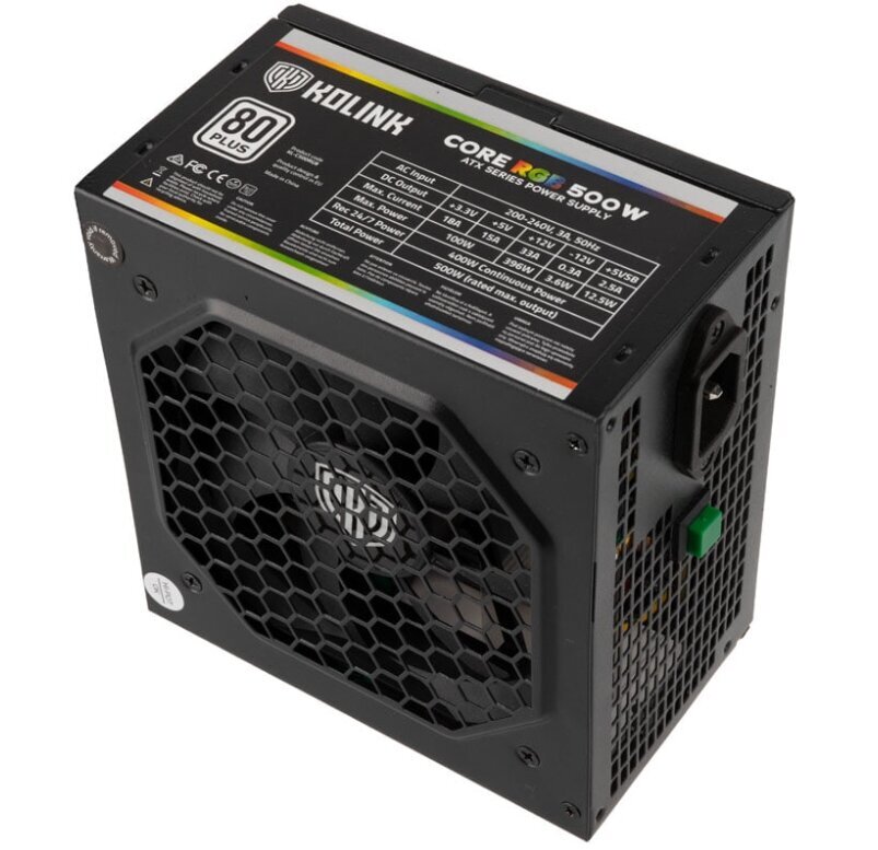 Kolink Core RGB KL-C500RGB kaina ir informacija | Maitinimo šaltiniai (PSU) | pigu.lt