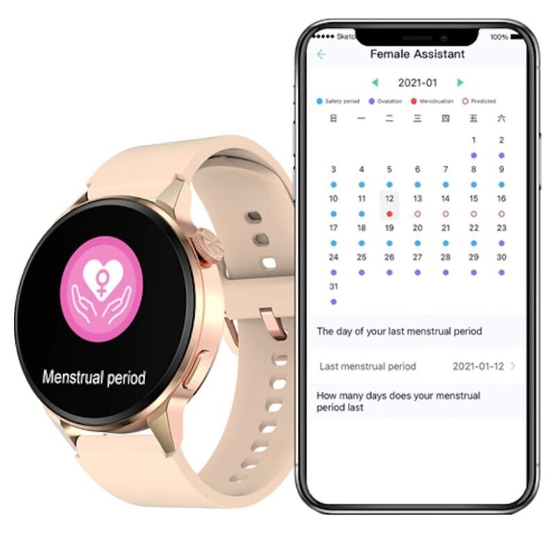 DT4 Pink kaina ir informacija | Išmanieji laikrodžiai (smartwatch) | pigu.lt