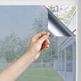 Atspindinti langų plėvelė - privatumo apsauga ir šilumos kontrolė, privatumo langų plėvelė, nuimama, nepermatoma, saulės apsauganti plėvelė stiklui, anti-UV lipdukas, 1 vnt. (44 x 200 cm)