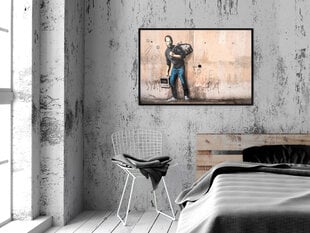 Plakatas Banksy: The Son of a Migrant from Syria, Juodas rėmelis, 45x30 цена и информация | Репродукции, картины | pigu.lt