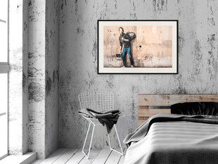 Plakatas Banksy: The Son of a Migrant from Syria, Juodas rėmelis su pasportu, 30x20 цена и информация | Репродукции, картины | pigu.lt