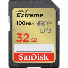 SanDisk Extreme SDHC 32GB цена и информация | Карты памяти для фотоаппаратов, камер | pigu.lt