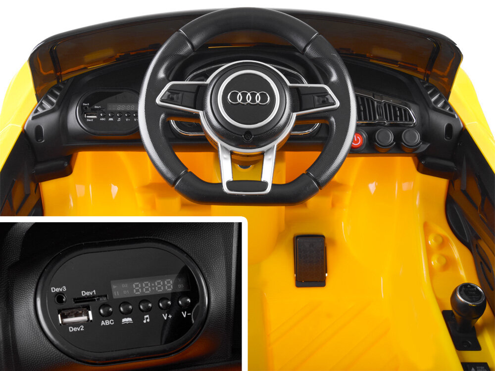 Vienvietis elektromobilis Audi R8, mėlynas kaina ir informacija | Elektromobiliai vaikams | pigu.lt