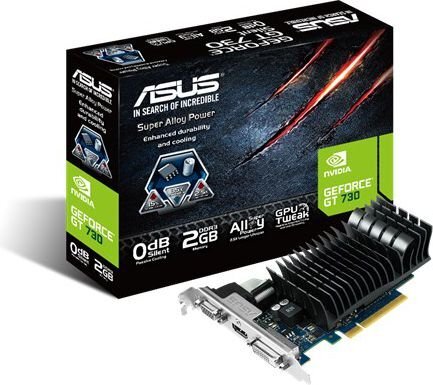 Asus GT730-SL-2GD3-BRK kaina ir informacija | Vaizdo plokštės (GPU) | pigu.lt