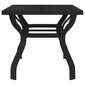 Sodo stalas, juodos spalvos, 140x70x70cm, plienas ir stiklas kaina ir informacija | Lauko stalai, staliukai | pigu.lt