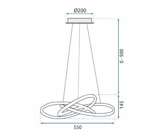 Žiedinis LED lubinis šviestuvas + nuotolinio valdymo pultas APP393-CP chromas kaina ir informacija | Pakabinami šviestuvai | pigu.lt