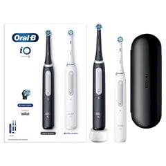 Oral-B iO4 Series Duo Pack Matt Black/Quite White kaina ir informacija | Oral-B Buitinė technika ir elektronika | pigu.lt