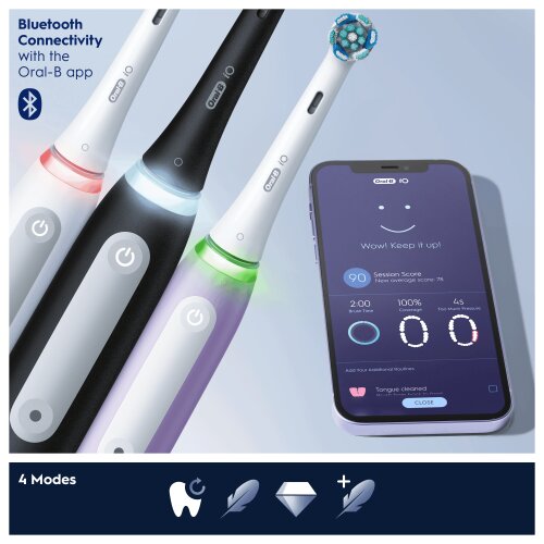 Oral-B iO4 Series Duo Pack Matt Black/Quite White цена и информация | Elektriniai dantų šepetėliai | pigu.lt