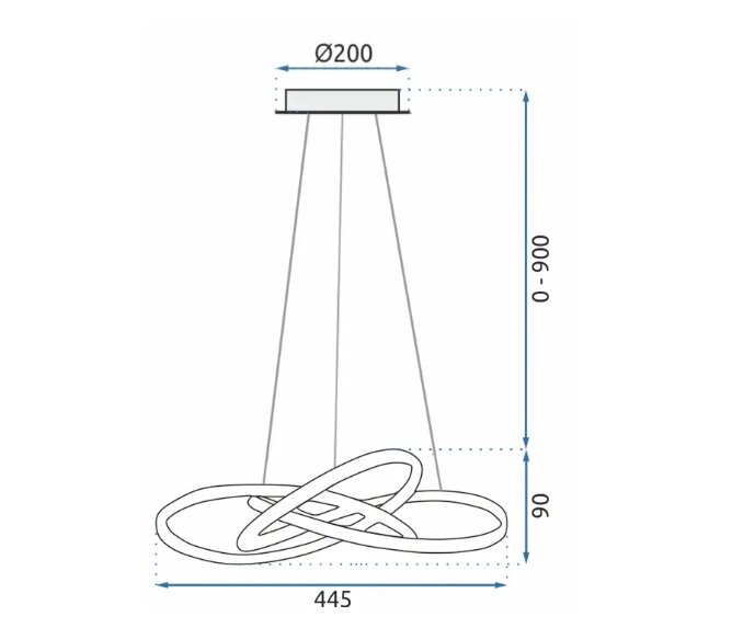 Žiedas Modernus LED pakabinamas lubų šviestuvas + nuotolinio valdymo pultas APP392-CP White kaina ir informacija | Pakabinami šviestuvai | pigu.lt