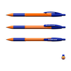 Ручка шариковая автоматическая ErichKrause®, R-301 Orange Matic&Grip, 0,7 мм, синий 1 шт цена и информация | Письменные принадлежности | pigu.lt
