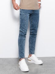 Мужские джинсы SKINNY FIT Ombre P1062, синие цена и информация | Ombre Мужская одежда | pigu.lt