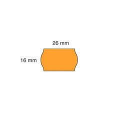Клейкие этикетки для ценников, 26x16 мм, волнистые, оранжевые цена и информация | Kanceliarinės prekės | pigu.lt
