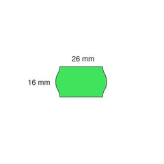 Клейкие этикетки для ценников, 26x16 мм, волнистые, 1000 шт., зеленые цена и информация | Канцелярские товары | pigu.lt