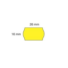 Клейкие этикетки для ценников, 26x16 мм, волнистые, 1000 шт., желтые цена и информация | Канцелярские товары | pigu.lt