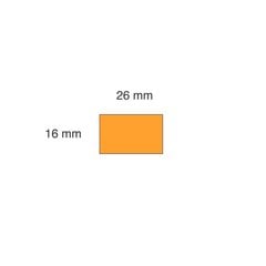 Клейкие этикетки для ценников, 26х16мм, прямоугольные, 1000 шт., оранжевые цена и информация | Kanceliarinės prekės | pigu.lt