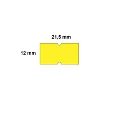 Lipnios etiketės į kainų ženklintuvus, 21,5x12mm, geltonos sp. kaina ir informacija | Kanceliarinės prekės | pigu.lt