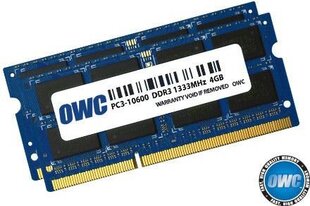 OWC DDR3 SODIMM 2x4GB 1333MHz CL9 (OWC1333DDR3S08S) цена и информация | Оперативная память (RAM) | pigu.lt