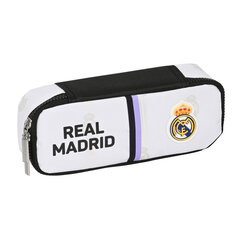 Mokyklinis dėklas Real Madrid C.F. Juoda Balta (22 x 5 x 8 cm) kaina ir informacija | Kanceliarinės prekės | pigu.lt