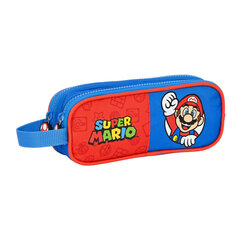 Двойной пенал Super Mario, красный / синий (21 x 8 x 6 см) цена и информация | Канцелярские товары | pigu.lt