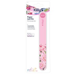Пилка для ногтей Killys Floralove Paper Nail File,, розовая, 180/240 цена и информация | Средства для маникюра и педикюра | pigu.lt