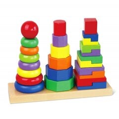 Деревянный пазл из трех частей - Viga Toys цена и информация | Игрушки для малышей | pigu.lt