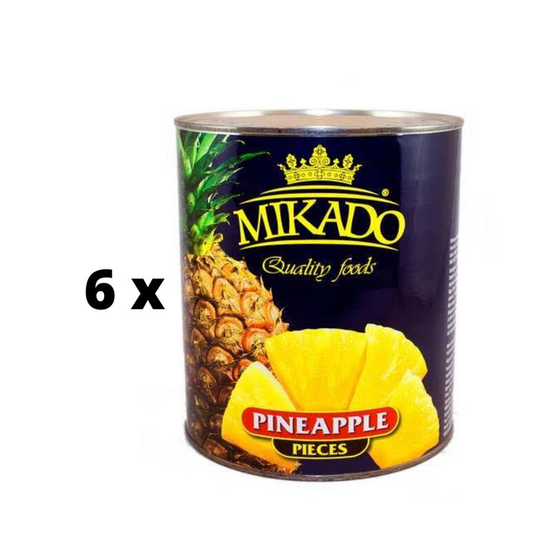 Ananasų gabaliukai Mikado, 565/340 g x 6 vnt. kaina ir informacija | Konservuotas maistas | pigu.lt