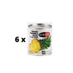 Кусочки ананаса TASTELAND, 850 г / 490 г x 6 шт. упаковка цена и информация | Консервы | pigu.lt