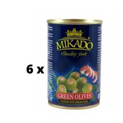 Alyvuogės Mikado, su krevečių įdaru, M dydis, 300 g / 110 g x 6 vnt. pakuotė kaina ir informacija | Konservuotas maistas | pigu.lt