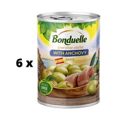 Оливки зеленые BONDUELLE с анчоусами, 300 г x 6 шт. упаковка цена и информация | Консервы | pigu.lt