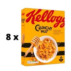 Хлопья KELLOGG'S Crunchy Nut, 375 г x 8 шт. упаковка цена и информация | Сухие завтраки | pigu.lt