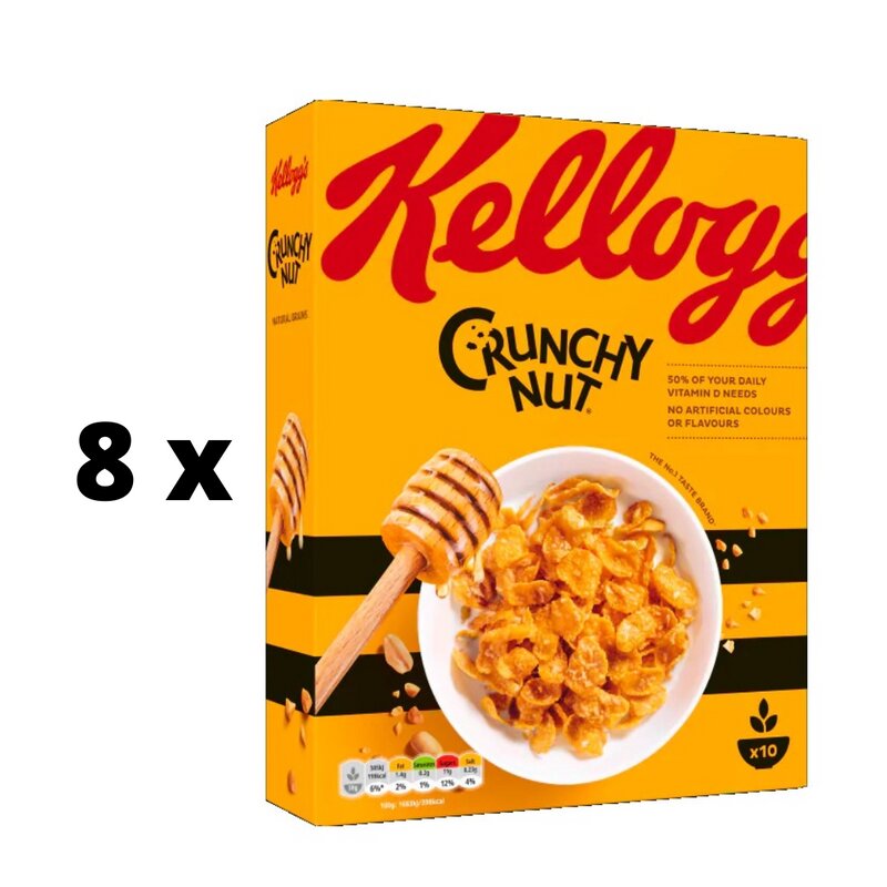 Dribsniai Kellogg's Crunchy Nut, 375g x 8 vnt. kaina ir informacija | Sausi pusryčiai | pigu.lt