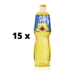 Saulėgrąžų aliejus Floriol, 1 l x 15 vnt. kaina ir informacija | Aliejus, actas | pigu.lt