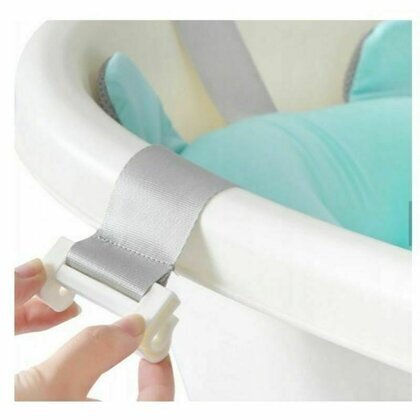 Primabobo Premium sulankstoma vonia su elektroniniu termometru ir vonios pagalve, 80 cm, mėlyna kaina ir informacija | Maudynių priemonės | pigu.lt