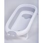 Primabobo Korona sulankstoma vonia su pagalve ir termo kamščiu, 84 cm, pilka kaina ir informacija | Maudynių priemonės | pigu.lt