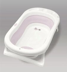Primabobo MyToy sulankstoma vonia su neslystančiu kilimėliu, žaislu ir vonios pagalve, 89 cm, rožinė kaina ir informacija | Maudynių priemonės | pigu.lt