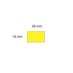 Наклейки для ценников, 26х16мм, прямоугольные, 1000 шт., желтые сп. цена и информация | Канцелярские товары | pigu.lt