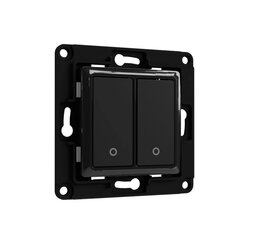 Настенный выключатель для смарт-реле с 2 кнопками Shelly WS2, черный цена и информация | Выключатели, розетки | pigu.lt