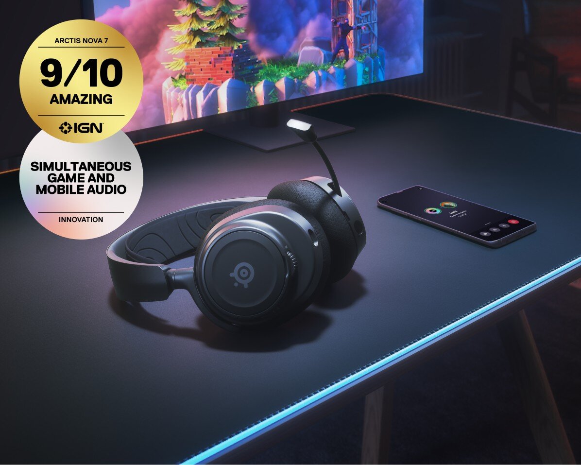 SteelSeries Arctis Nova 7, juoda цена и информация | Ausinės | pigu.lt