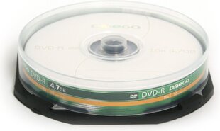 Компакт-диски Omega DVD-R 4,7 ГБ, 16х10 шт. цена и информация | Виниловые пластинки, CD, DVD | pigu.lt