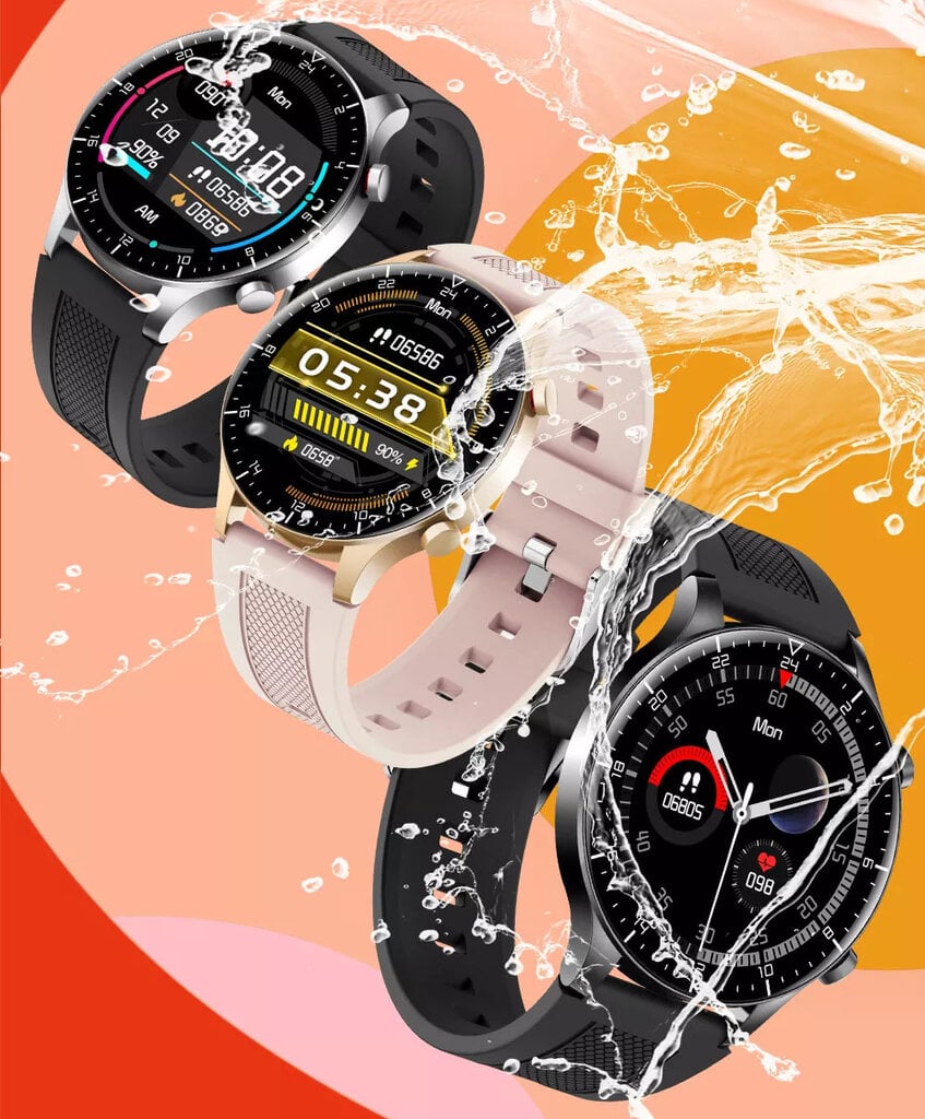 SG-Gadgets NY19 Black kaina ir informacija | Išmanieji laikrodžiai (smartwatch) | pigu.lt