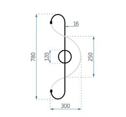 LED sieninis šviestuvas APP858-W Long Gold цена и информация | Настенные светильники | pigu.lt