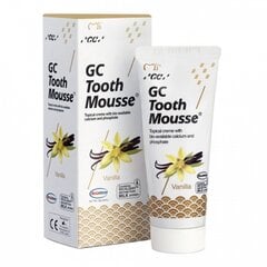 Remineralizuojantis dantų kremas be fluoro, vanilės skonio GC Tooth Mousse Recaldent, 35 ml kaina ir informacija | Dantų šepetėliai, pastos | pigu.lt