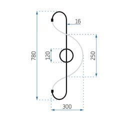 LED sieninis šviestuvas APP859-W Long Chrome kaina ir informacija | Sieniniai šviestuvai | pigu.lt