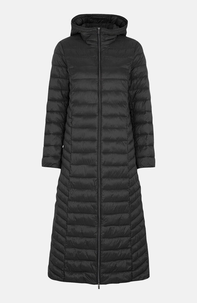 Cellbes moteriškas pavasario-rudens ilgas paltas, juodas цена и информация | Paltai moterims | pigu.lt