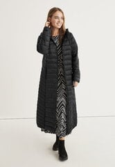 Cellbes moteriškas pavasario-rudens ilgas paltas, juodas kaina ir informacija | Paltai moterims | pigu.lt