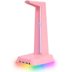 Подставка для наушников с usb-концентратором Onikuma ST2 RGB, розовая цена и информация | Наушники | pigu.lt